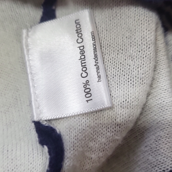 HANNAH ANDERSSON 100% Combed Cotton Blue Snowflake Sweater Dress - 120 - Picture 5 of 10